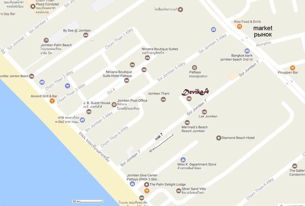 Devika Fe Hotel Джомтиен Бийч Екстериор снимка